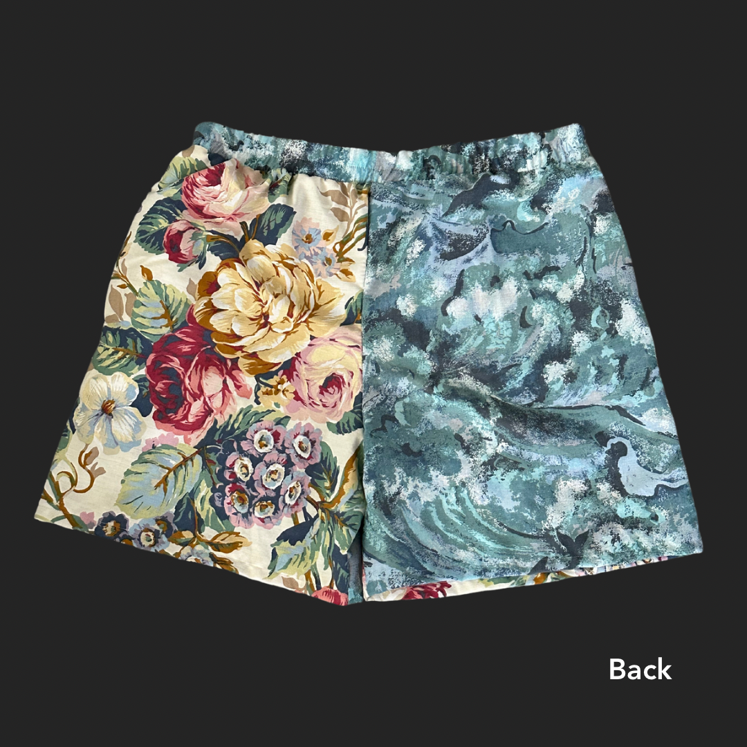 Floral + Drip Shorts