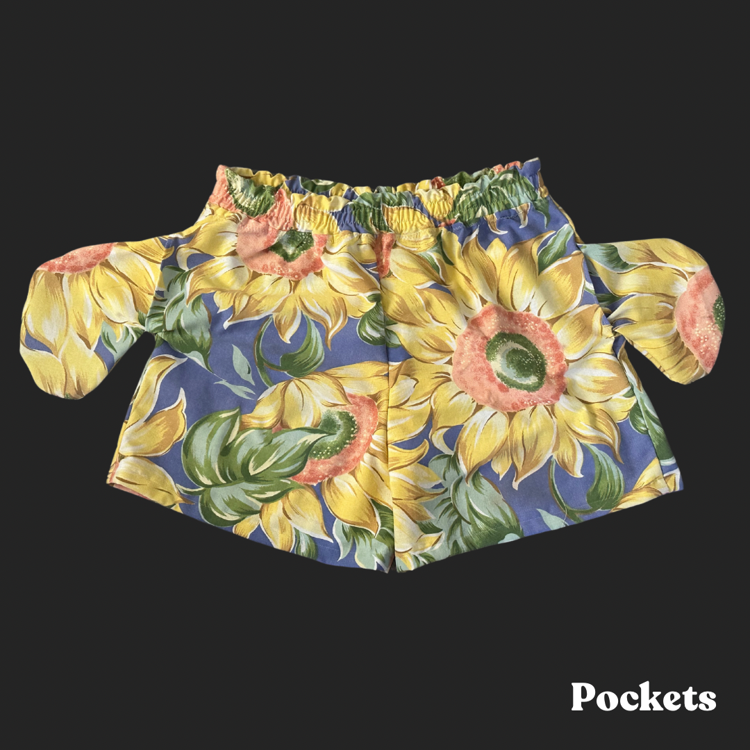 Big Print Sunflower Shorts