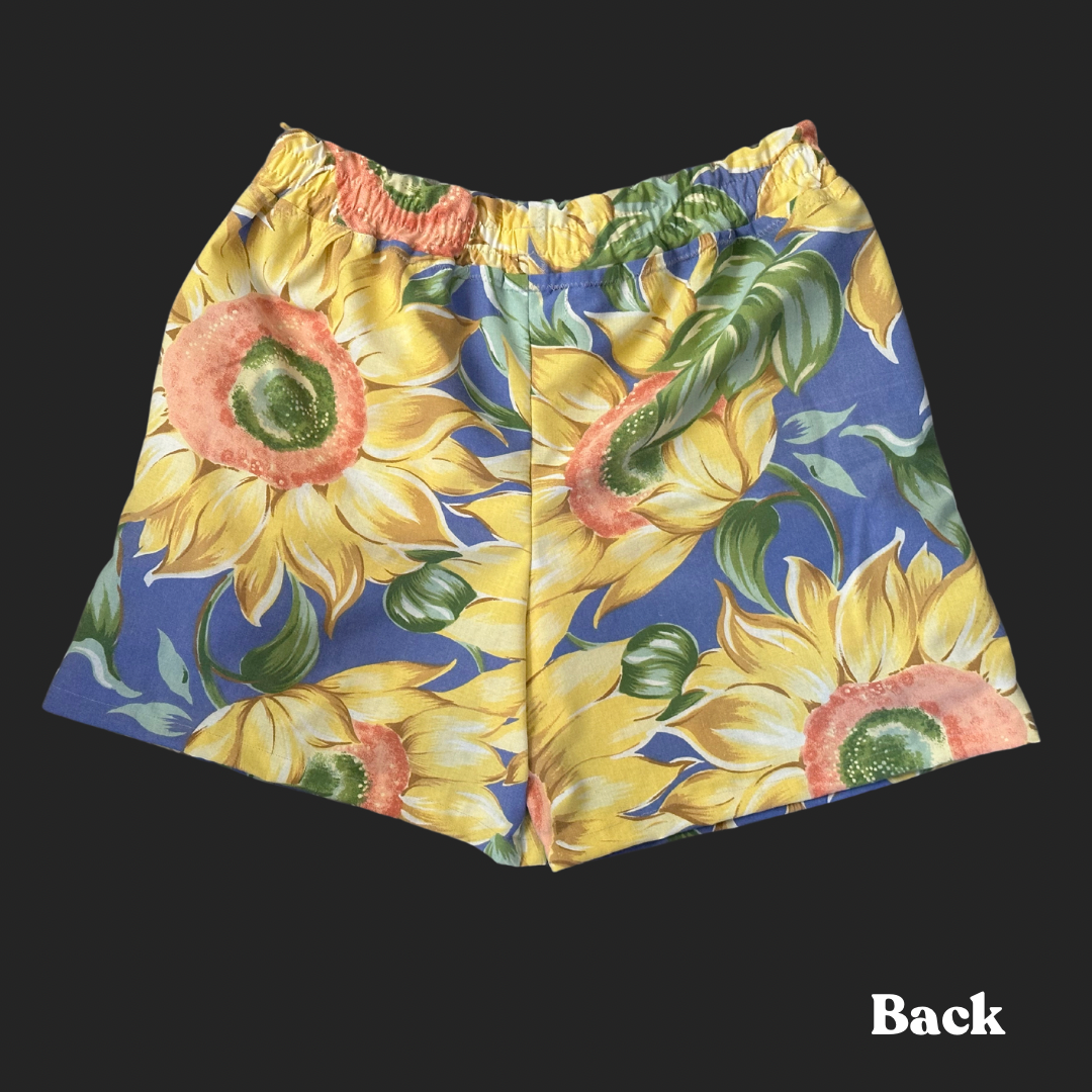 Big Print Sunflower Shorts