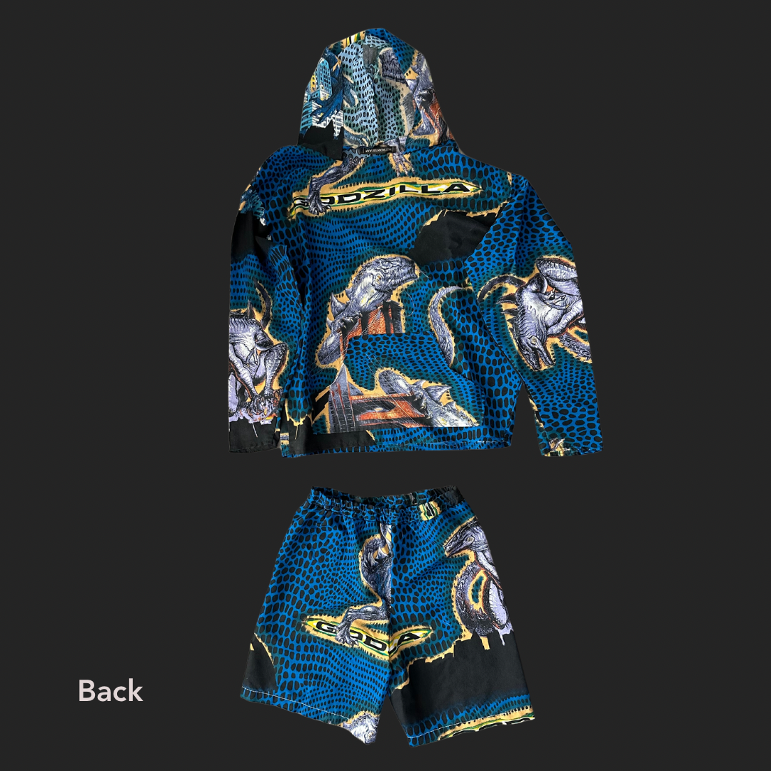 Godzilla Shorts + Hoodie Set