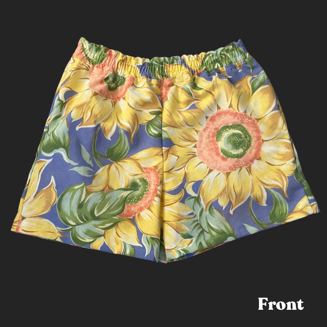 Big Print Sunflower Shorts